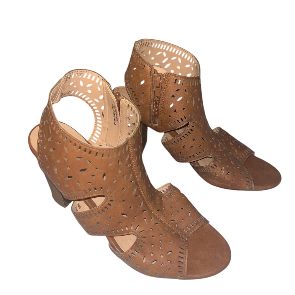 Brown Cutout Women's Heels
